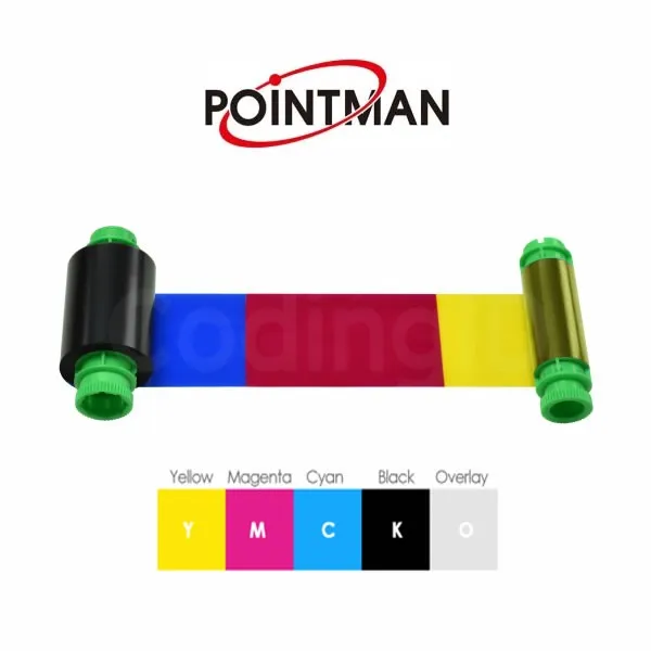 Pointman YMCKO Half Panel Color Ribbon